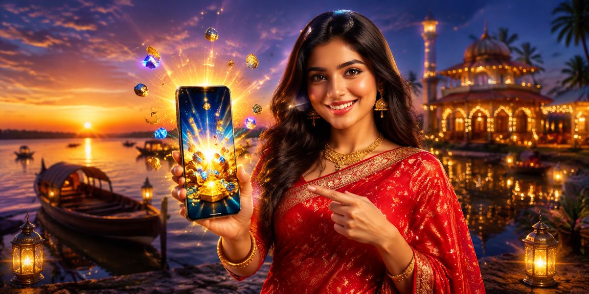 A user playing casino games on mobile beside Tanguar Haor